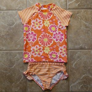 Gymboree Girls 2 Piece Swimsuit 8